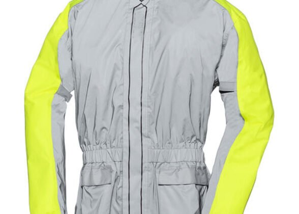 SILVER REFLEX ST RAIN JACKET NEON GRAY